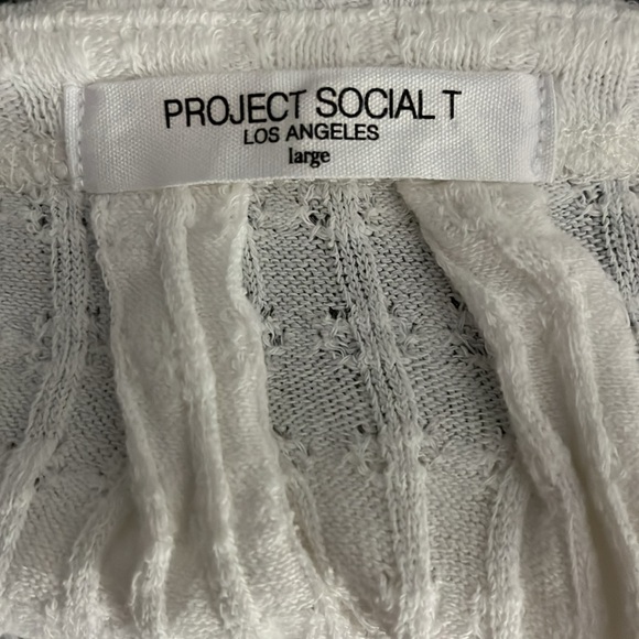 White V-Neck Button Down Sweater - Picture 4 of 4